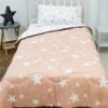 Rest Easy Sleep Better Pink Star Coverless Quilt 4.5 Tog Single With Pillowcase -Oleu Furniture Shop RMRCL SQ1 0000000029 MULTI RSr