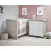 Obaby Nika Mini Cot Bed & Changing Unit 1 Obaby Nika Mini Cot Bed & Changing Unit -Oleu Furniture Shop RP6J6 SQ1 0000000444 GREY WHITE SLf