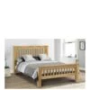Julian Bowen Amsterdam Oak Double Bed Frame -Oleu Furniture Shop RPTHM SQ1 0000000006 OAK SLa