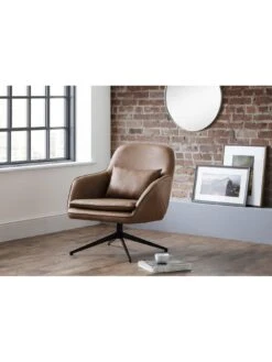 Julian Bowen Bowery Faux Leather Swivel Chair