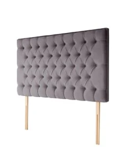 Silentnight Amalia Velvet Padded Headboard -Oleu Furniture Shop RQDE6 SQ3 0000000071 CHARCOAL SLa