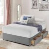 Silentnight Fabric Divan Bed With Storage Options, Base Only – Headboard Not Included -Oleu Furniture Shop RR6XM SQ1 0000003969 SLATE GREY RSr