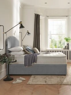 Silentnight Ava 1000 Pillowtop Velvet Ottoman Bed With Headboard