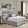Silentnight Ava Memory 1000 Pocket Velvet Ottoman Storage Bed, Headboard Included -Oleu Furniture Shop RRHFU SQ1 0000000035 SILVER RSr