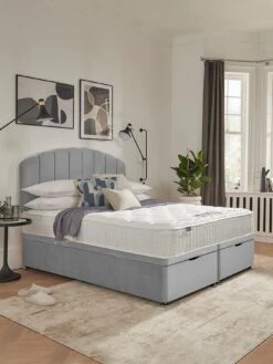 Silentnight Ava Memory 1000 Pocket Velvet Ottoman Storage Bed, Headboard Included