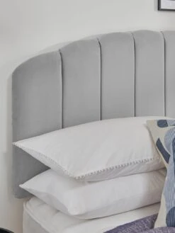 Silentnight Ava Memory 1000 Pocket Velvet Ottoman Storage Bed, Headboard Included -Oleu Furniture Shop RRHFU SQ4 0000000035 SILVER SLd1