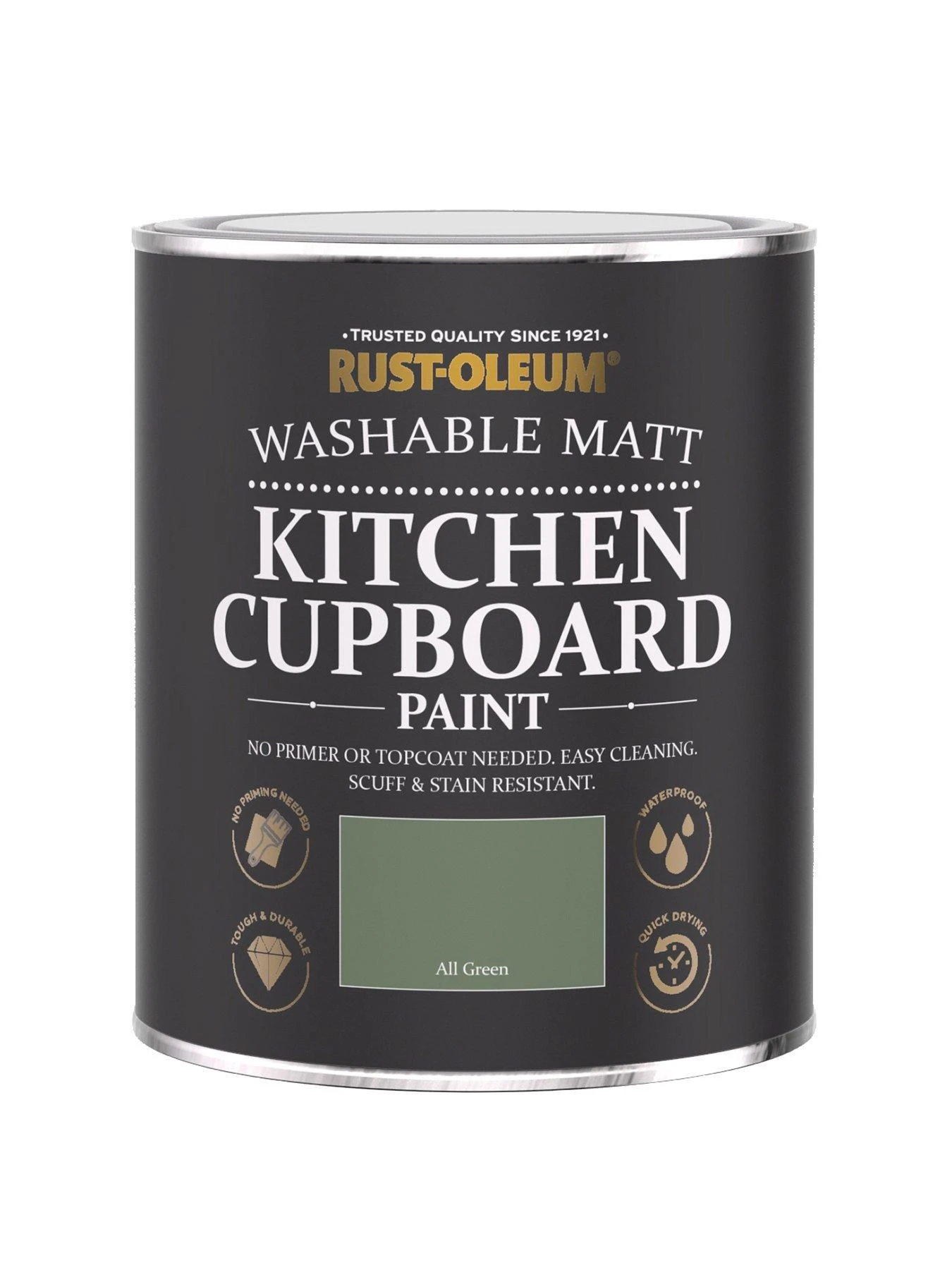 Rust-Oleum Washable Matt Finish Kitchen Cupboard Paint – All Green 3 Rust-Oleum Washable Matt Finish Kitchen Cupboard Paint – All Green