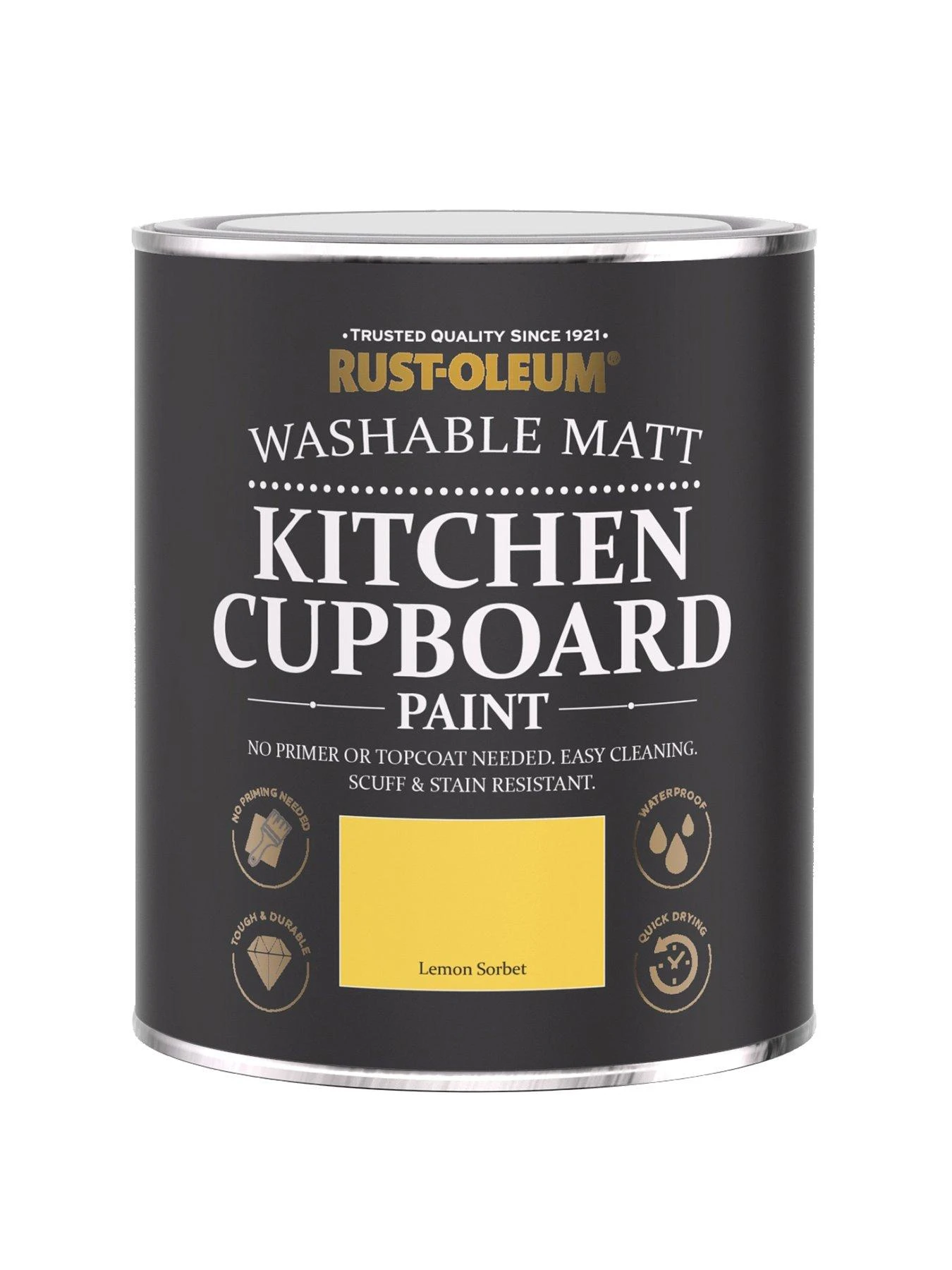 Rust-Oleum Kitchen Cupboard Paint In Lemon Sorbet – 750 Ml Tin 3 Rust-Oleum Kitchen Cupboard Paint In Lemon Sorbet – 750 Ml Tin