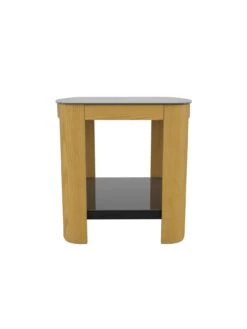 AVF Affinity Side Table - Oak/Black -Oleu Furniture Shop RRQMH SQ5 0000004181 OAK BLACK SLd2