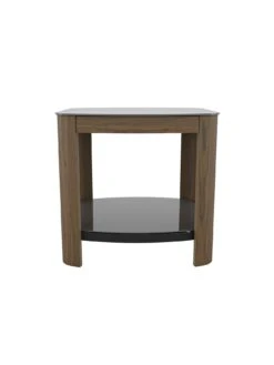 AVF Affinity Side Table - Walnut/Black -Oleu Furniture Shop RRQMJ SQ3 0000000437 WALNUT BLACK SLd