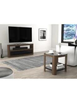 AVF Affinity Side Table - Walnut/Black -Oleu Furniture Shop RRQMJ SQ6 0000000437 WALNUT BLACK RSr1