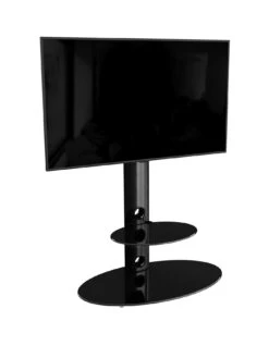 AVF Lugano Oval 800 TV Stand - Black - Fits Up To 65 Inch -Oleu Furniture Shop RRQNN SQ3 0000000004 BLACK SLa