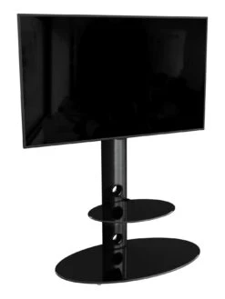 AVF Lugano Oval 800 TV Stand - Black - Fits Up To 65 Inch -Oleu Furniture Shop RRQNN SQ5 0000000004 BLACK SLd1