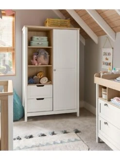 Mamas & Papas Harwell Wardrobe 9 Mamas & Papas Harwell Wardrobe -Oleu Furniture Shop RTMHE SQ2 0000000584 WHITE NATURAL RSr