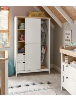 Mamas & Papas Harwell Wardrobe 11 Mamas & Papas Harwell Wardrobe -Oleu Furniture Shop RTMHE SQ4 0000000584 WHITE NATURAL SLd