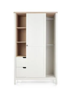 Mamas & Papas Harwell Wardrobe 13 Mamas & Papas Harwell Wardrobe -Oleu Furniture Shop RTMHE SQ6 0000000584 WHITE NATURAL SLd2