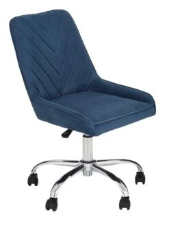 Very Home Blair Fabric Office Chair - Blue - FSC® Certified -Oleu Furniture Shop RTU9L SQ4 0000000020 BLUE SLd
