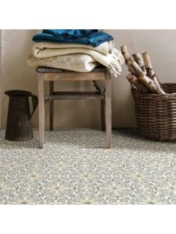 Floor Pops Pack Of 10 Antico Peel & Stick Floor Tiles -Oleu Furniture Shop RUAGV SQ4 0000000088 NO COLOR SLd2