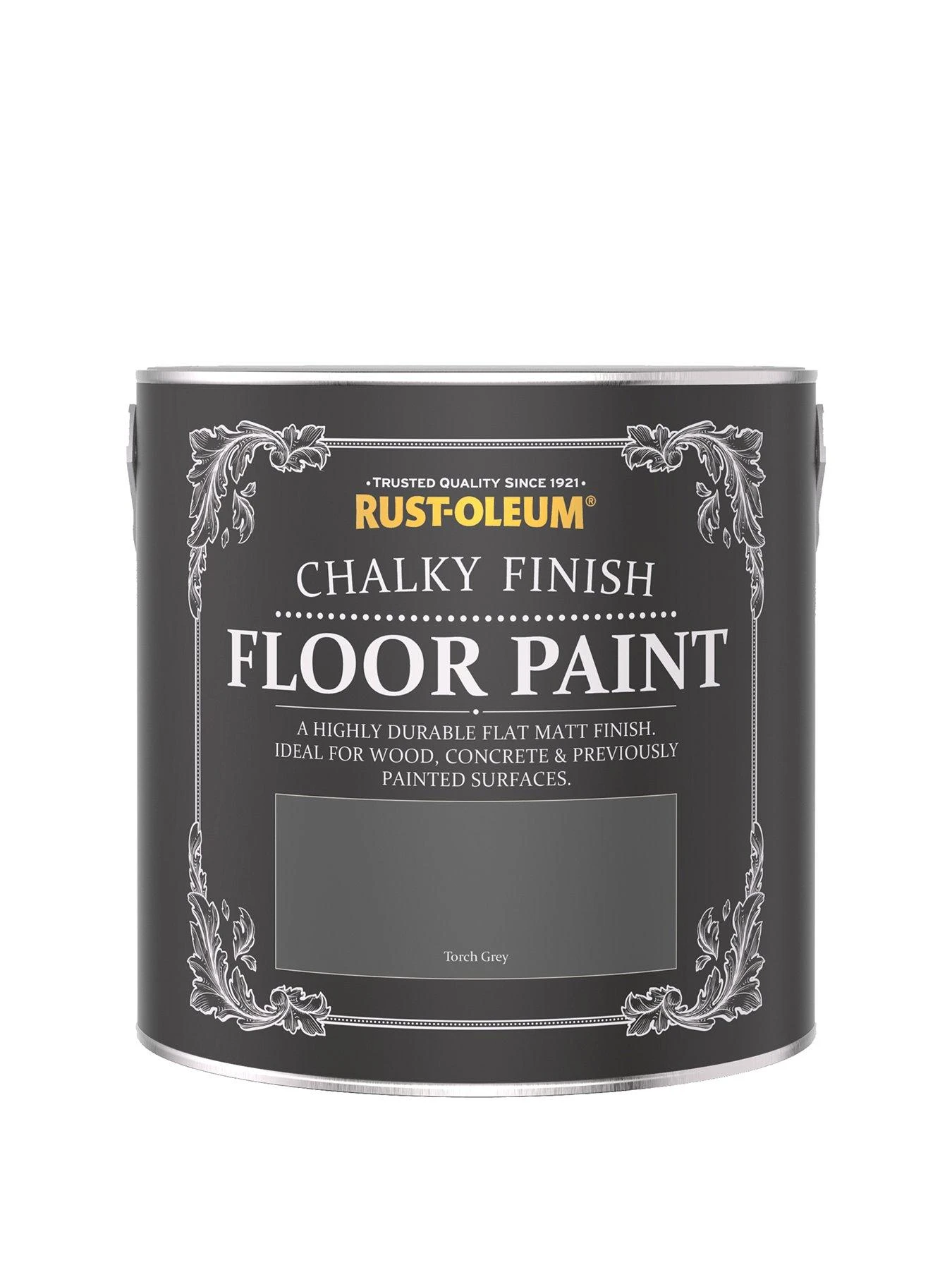Rust-Oleum Chalky Finish Floor Paint – Torch Grey 2.5 Litres 3 Rust-Oleum Chalky Finish Floor Paint – Torch Grey 2.5 Litres