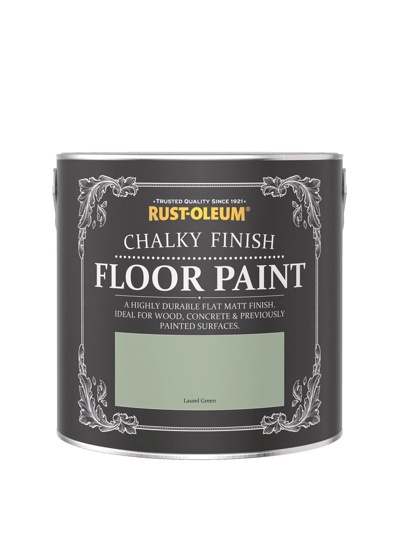 Rust-Oleum Chalky Floor Paint Laurel Green 2.5l 3 Rust-Oleum Chalky Floor Paint Laurel Green 2.5l