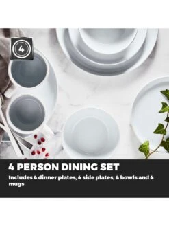 Tower Barbary & Oak Oslo Cloud Grey 16 Piece Dinner Set 10 Tower Barbary & Oak Oslo Cloud Grey 16 Piece Dinner Set -Oleu Furniture Shop RVEG4 SQ3 0000000005 GREY SLd1