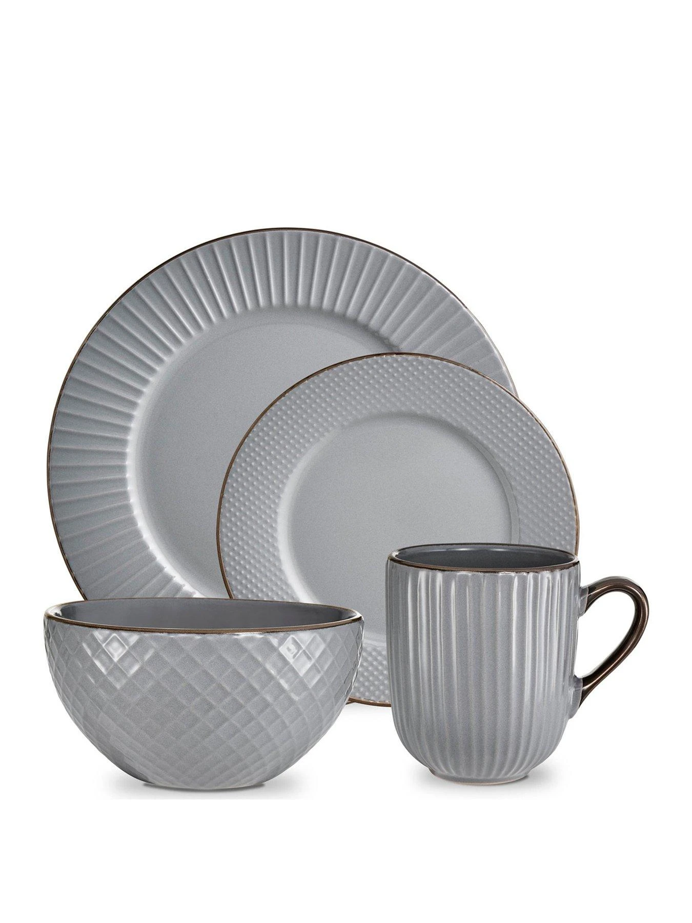 Tower Empire 16-Piece Dinner Set - Grey 3 Tower Empire 16-Piece Dinner Set - Grey