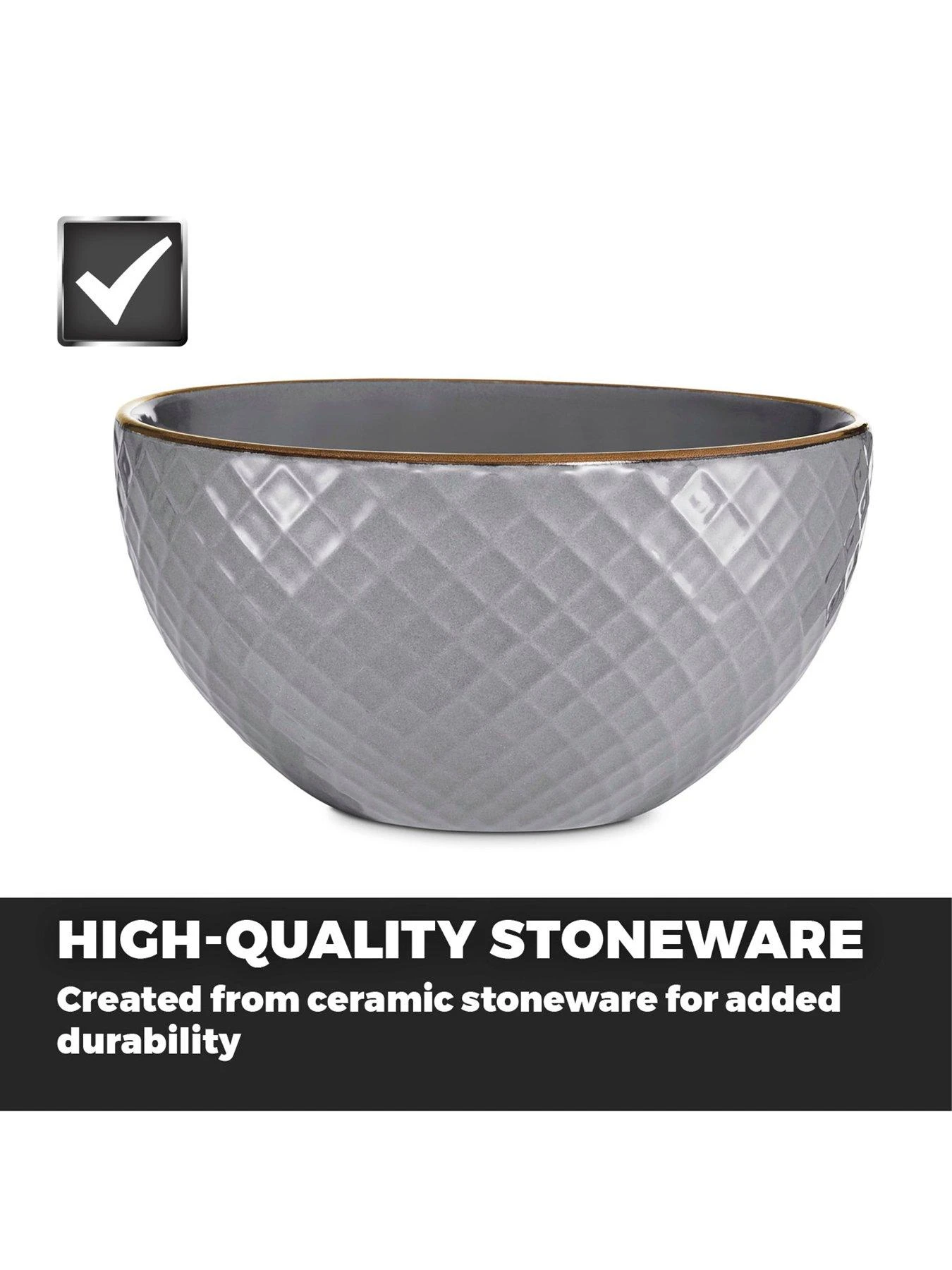 Tower Empire 16-Piece Dinner Set - Grey 7 Tower Empire 16-Piece Dinner Set - Grey - Image 5