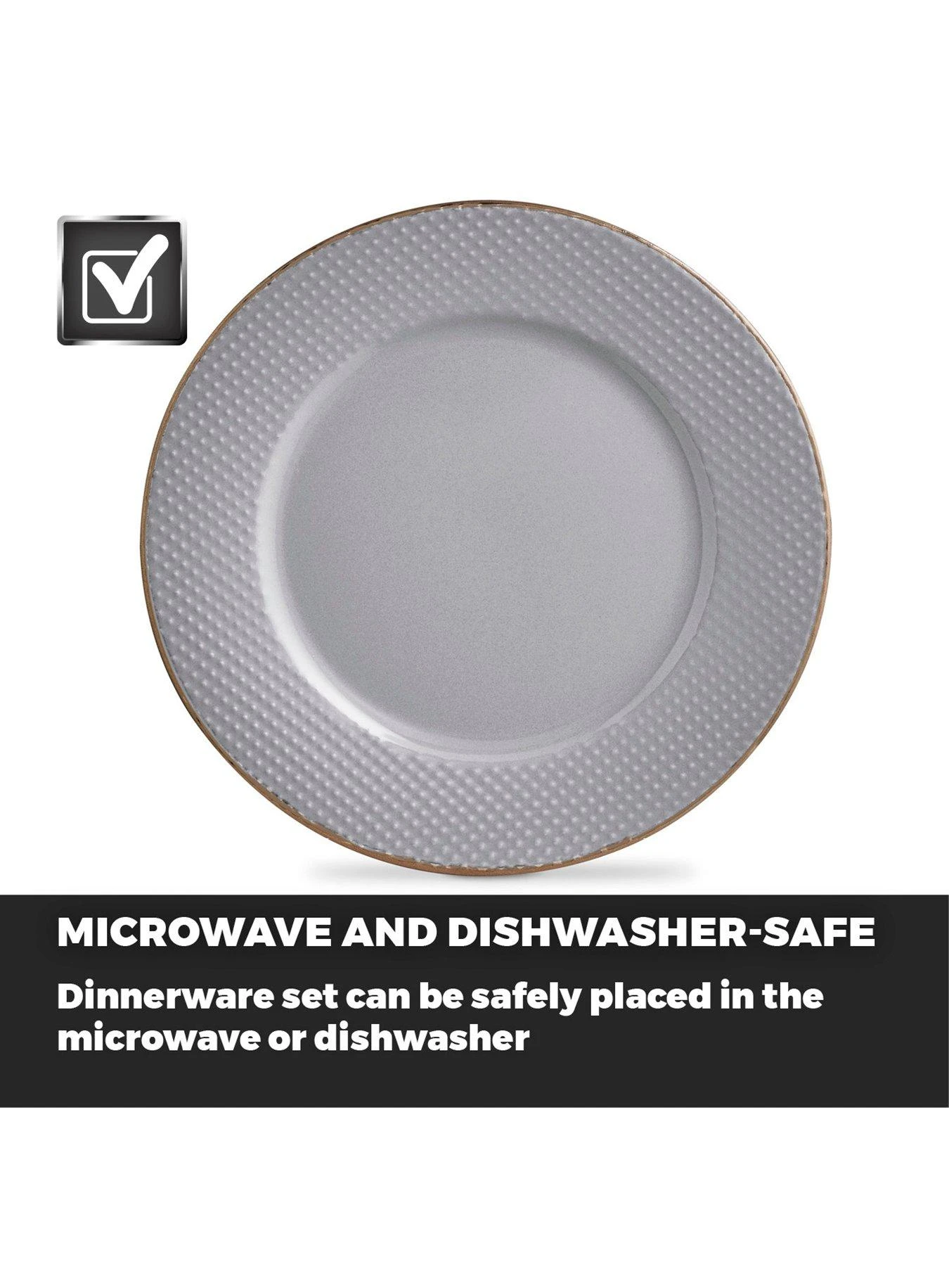 Tower Empire 16-Piece Dinner Set - Grey 8 Tower Empire 16-Piece Dinner Set - Grey - Image 6