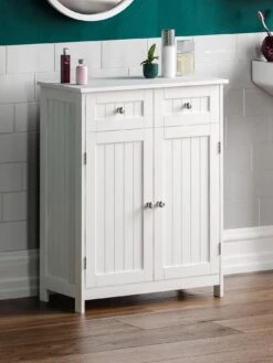 Bath Vida Priano 2 Drawer, 2 Door Freestanding Cabinet - White