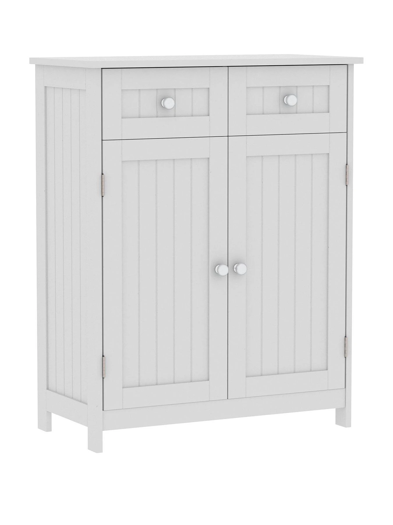 Bath Vida Priano 2 Drawer, 2 Door Freestanding Cabinet - White 4 Bath Vida Priano 2 Drawer, 2 Door Freestanding Cabinet - White - Image 2