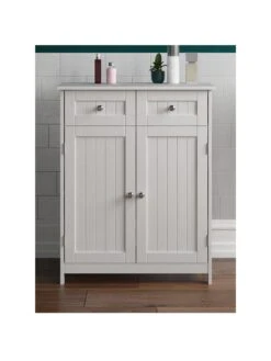 Bath Vida Priano 2 Drawer, 2 Door Freestanding Cabinet - White 10 Bath Vida Priano 2 Drawer, 2 Door Freestanding Cabinet - White -Oleu Furniture Shop RVJ6Q SQ3 0000000013 WHITE SLa