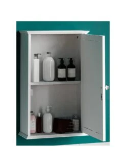 Bath Vida Priano 1 Door Mirrored Wall Cabinet 11 Bath Vida Priano 1 Door Mirrored Wall Cabinet -Oleu Furniture Shop RVJAT SQ3 0000000013 WHITE SLa