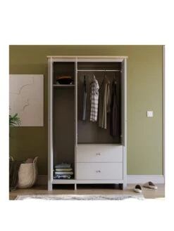 Vida Designs Arlington 3 Door, 2 Drawer Wardrobe In Grey 10 Vida Designs Arlington 3 Door, 2 Drawer Wardrobe In Grey -Oleu Furniture Shop RVKCR SQ3 0000000005 GREY SLa
