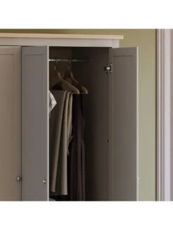 Vida Designs Arlington 3 Door, 2 Drawer Wardrobe In Grey 12 Vida Designs Arlington 3 Door, 2 Drawer Wardrobe In Grey -Oleu Furniture Shop RVKCR SQ5 0000000005 GREY SLd1