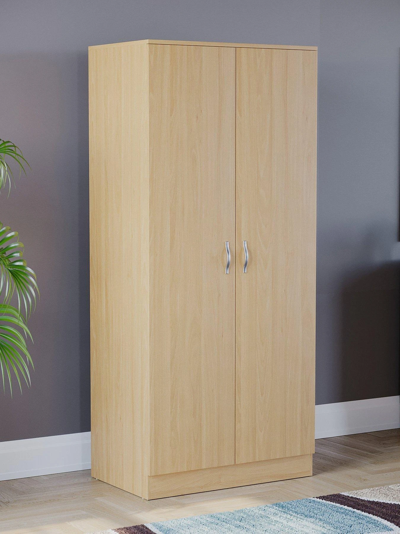 Vida Designs Riano 2 Door Wardrobe - Pine Effect 3 Vida Designs Riano 2 Door Wardrobe - Pine Effect