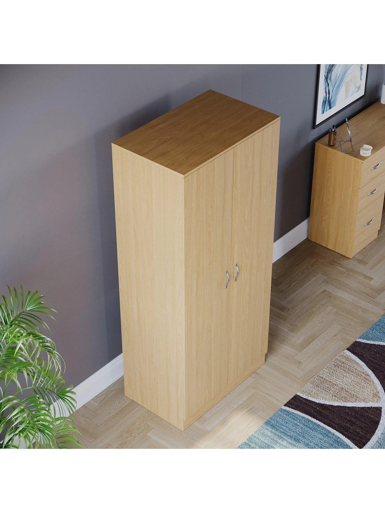 Vida Designs Riano 2 Door Wardrobe - Pine Effect 6 Vida Designs Riano 2 Door Wardrobe - Pine Effect - Image 4