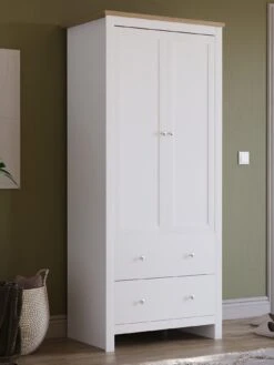 Vida Designs Arlington 2 Door, 2 Drawer Wardrobe - White