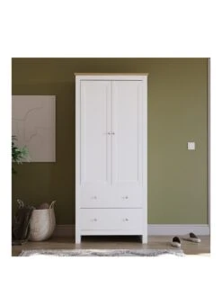 Vida Designs Arlington 2 Door, 2 Drawer Wardrobe - White -Oleu Furniture Shop RVKE4 SQ3 0000000013 WHITE SLa