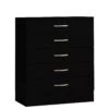 Vida Designs Riano 5 Drawer Chest -Oleu Furniture Shop RVKED SQ1 0000000004 BLACK SLf