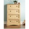 Vida Designs Corona Solid Pine 4 Drawer Chest