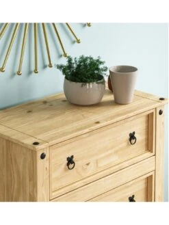 Vida Designs Corona Solid Pine 4 Drawer Chest -Oleu Furniture Shop RVKEL SQ5 0000000006 OAK SLd1
