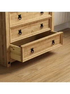 Vida Designs Corona Solid Pine Rustic 4 Drawer Chest 11 Vida Designs Corona Solid Pine Rustic 4 Drawer Chest -Oleu Furniture Shop RVKEM SQ5 0000000138 RUSTIC OAK SLd1