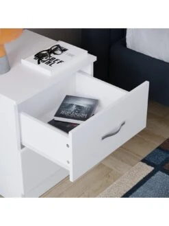 Vida Designs Riano Compact 2 Drawer Bedside Chest - White -Oleu Furniture Shop RVPAA SQ5 0000000013 WHITE SLd1