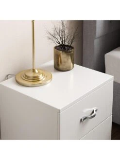 Vida Designs Riano Compact 2 Drawer Bedside Chest - White -Oleu Furniture Shop RVPAA SQ7 0000000013 WHITE DGy