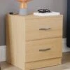 Vida Designs Riano Compact 2 Drawer Bedside Chest - Pine -Oleu Furniture Shop RVPAC SQ1 0000000144 PINE RSr