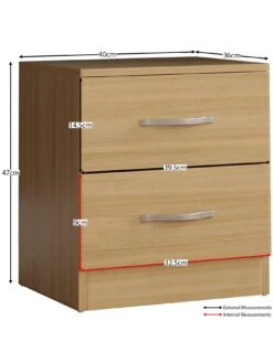 Vida Designs Riano Compact 2 Drawer Bedside Chest - Pine 13 Vida Designs Riano Compact 2 Drawer Bedside Chest - Pine -Oleu Furniture Shop RVPAC SQ7 0000000144 PINE DGy