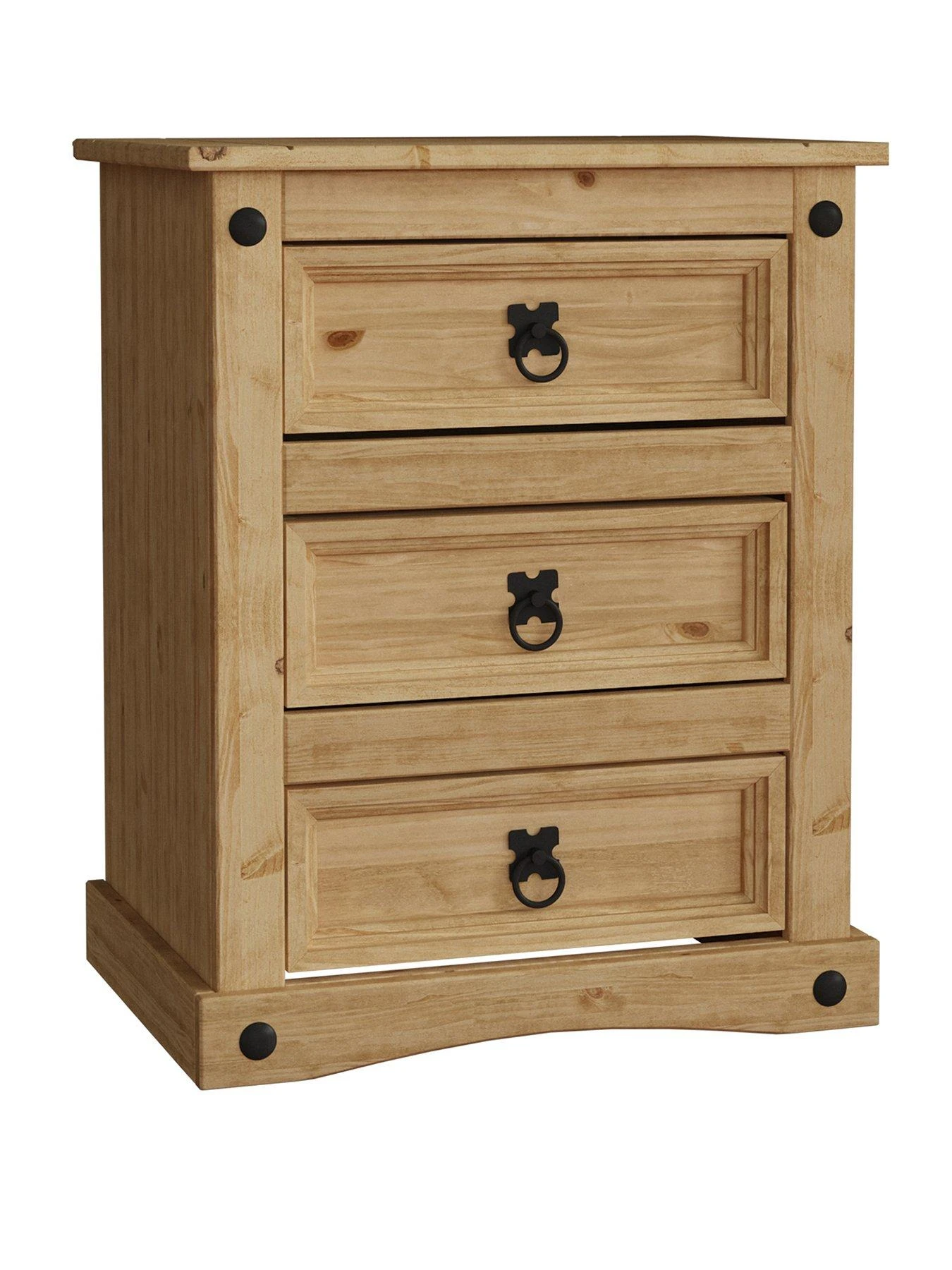 Vida Designs Corona 3 Drawer Bedside Chest 4 Vida Designs Corona 3 Drawer Bedside Chest - Image 2