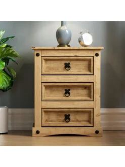 Vida Designs Corona 3 Drawer Bedside Chest 12 Vida Designs Corona 3 Drawer Bedside Chest -Oleu Furniture Shop RVPCT SQ4 0000000006 OAK SLd