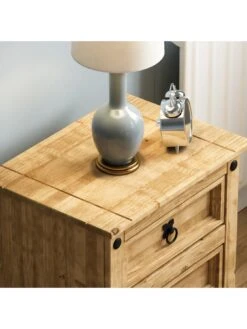 Vida Designs Corona 3 Drawer Bedside Chest 13 Vida Designs Corona 3 Drawer Bedside Chest -Oleu Furniture Shop RVPCT SQ5 0000000006 OAK SLd1