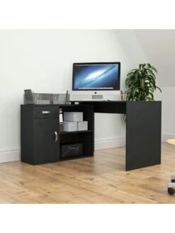 Vida Designs Longton Adjustable Computer Desk -Oleu Furniture Shop RVUNY SQ4 0000000004 BLACK SLd